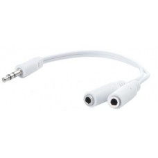 Разветвитель для наушников OLTO AC-150 white 3,5 mm stereo audio -> 2x 3,5 mm stereo audio