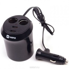 Harper DP-186 разветвитель гнезда прикуривателя, Black