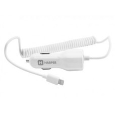Автомобильное зарядное устройство HARPER CCH-3115 WHITE 1xUSB + кабель Lightning