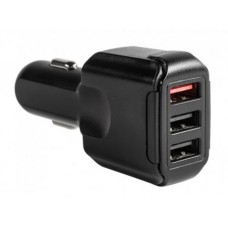 Автомобильное зарядное устройство HARPER CCH-7722 BLACK 3xUSB с поддержкой QC 3.0
