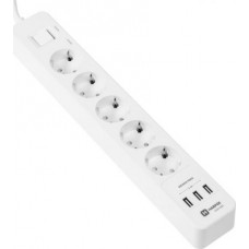 Сетевой фильтр Harper UCH-530 с USB, белый