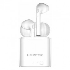Наушники с микрофоном HARPER HB-508, Bluetooth, вкладыши, белый [h00002045]