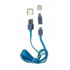 Кабель HARPER USB - microUSB / Lightning (CCH-517) 0.2 м голубой