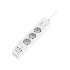 Сетевой фильтр Harper 3 Sockets 3xUSB 1.5m UCH-330