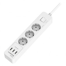 Сетевой фильтр HARPER UCH-330, 1.5м, белый