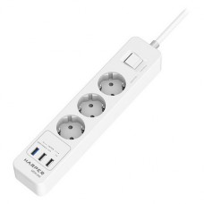 Сетевой фильтр HARPER UCH-340, 1.5м, белый