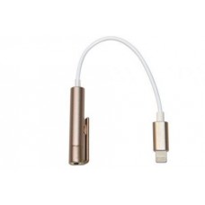 Переходник HARPER IPC-808, Lightning - Jack 3.5мм (m), 0.15м, золотистый