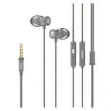 наушники вкладыши HARPER HV-806 GREY с микр.1,2м сер.